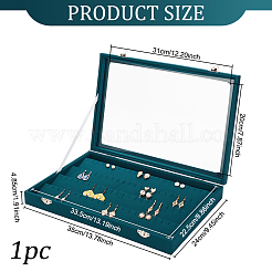 Rectangle Imitation Leather Earring Presentation Box&nbsp;CON-WH0089-14B