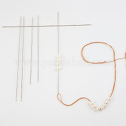 Tarnish Resistant Stainless Steel Big Eye Beading Needles&nbsp;SENE-PW0013-02Q
