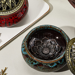 2Pcs 2 Colors Ceramic Incense Burners Holder&nbsp;DJEW-GF0001-78