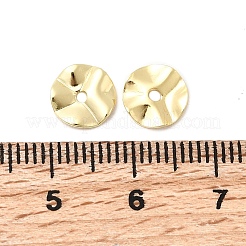 真鍮ビーズ  フラットラウンド  長持ちメッキ  ラックめっき  鉛フリー＆カドミウムフリー  18KGP本金メッキ  8x1.5mm  穴：1.4mm&nbsp;KK-H520-01C-G