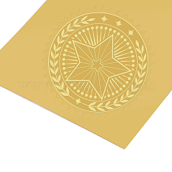 プラスチック製の粘着式金箔エンボスステッカー  メダル装飾ステッカー  スター  5x5cm  4pcs /シート&nbsp;DIY-WH0211-020
