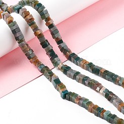天然石インディアン瑪瑙ビーズ連売り  キューブ  6x6x1.5~3mm  穴：1.4mm  約110~112個/連  15.08~15.47インチ（38.3~39.3cm）&nbsp;G-K326-07