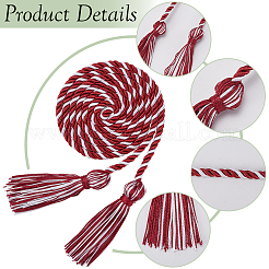 Polyester Double-end Tassels Fringed Bachelor's Gown Hanger&nbsp;FIND-WH20041-001D