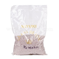 MIYUKIラウンドロカイユビーズ  日本製シードビーズ  8/0  （rr3502)透明タンツヤ  3mm  穴：1mm  約19000~20500個/ポンド&nbsp;SEED-G008-RR3502