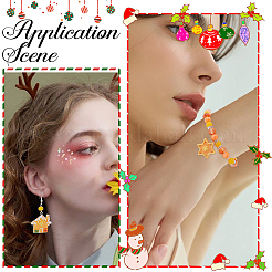 44Pcs 11 Styles Christmas Plastic Pendants&nbsp;FIND-SC0011-38