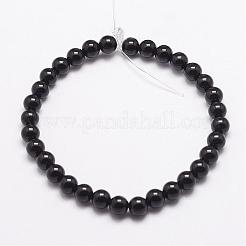 Natural Black Onyx Beads Strands&nbsp;G-A163-05-6mm