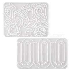 2Pcs 2 Styles Silicone Bookmark Molds&nbsp;DIY-TA0015-10