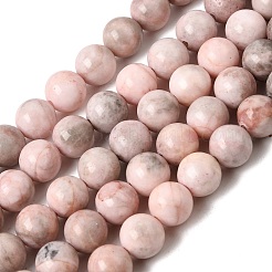 天然ピンクゼブラジャスパーラウンドビーズ連売り  8~8.5mm  穴：1mm  約45~47個/連  15インチ&nbsp;G-E334-8mm-11