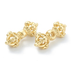 合金dorje vajraビーズ  長持ちメッキ  カドミウムフリー＆鉛フリー  ゴールドカラー  22x8x8mm  穴：2.5mm&nbsp;PALLOY-P198-01G-RS