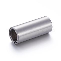 変色しにくい304ステンレススチール製のマグネット留め具と接着端  コラム  ステンレス鋼色  16x7mm  穴：5mm&nbsp;STAS-L131-01