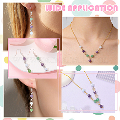 16Pcs 4 Colors Natural Amethyst Pendant and  Connector Charms Sets&nbsp;PALLOY-SW00081