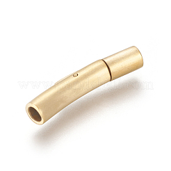 304ステンレススチール製バヨネット留め具  コラム  マットゴールドカラー  27~27.3x5~6x6mm  穴：3mm&nbsp;STAS-I013-3mm-MG