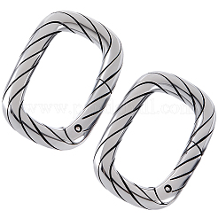 2Pcs 316 Stainless Steel Spring Gate Rings&nbsp;STAS-BBC0007-88