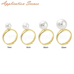 Brass Adjustable Finger Ring Settings&nbsp;KK-A272-11G