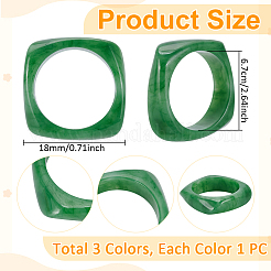 3Pcs 3 Colors Acrylic Bangles&nbsp;BJEW-UN0001-72B