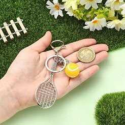 Alloy & Cloth Fabric Pendant Keychains&nbsp;KEYC-YW00298