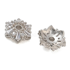 Brass Micro Pave Cubic Zirconia Bead Caps&nbsp;CU-CBA6E4E-03P