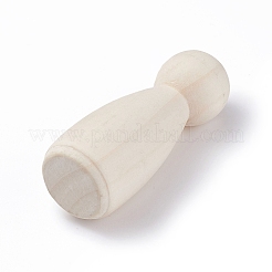未完成の木製の子供のおもちゃ  DIYアクセサリー  傀儡  ナバホホワイト  2.45x6.5cm&nbsp;WOOD-XCP0001-48