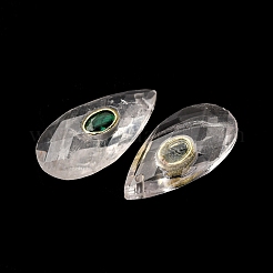 Natural Quartz Crystal Pendants&nbsp;X-G-P586-01G-10
