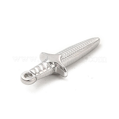 変色しない304ステンレススチールペンダント  剣のチャーム  ステンレス鋼色  24.5x9x4mm  穴：1.5mm&nbsp;LS-STAS-B032-28P