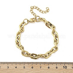 304 Stainless Steel Cable Chain Bracelets for Women&nbsp;BJEW-F488-14G