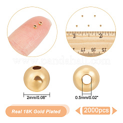2000Pcs Brass Beads&nbsp;KK-NB0003-42