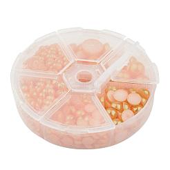 1箱のabsプラスチック製パール調ドームカボション  半円  ゴールデンロッド  4~12x2~6mm  約690個/箱&nbsp;SACR-X0002-32-B