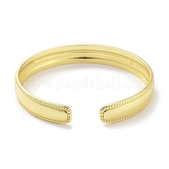Brass Pave Clear Cubic Zirconia Open Cuff Bangles&nbsp;BJEW-Z061-06C