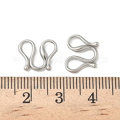 304ステンレススチールSフック留め具  ステンレス鋼色  10x12.5x2mm&nbsp;STAS-L300-003A-P