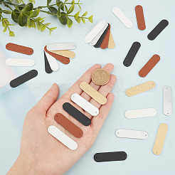 100Pcs 5 Colors PU Leather Label Tags&nbsp;PURS-WR0001-14