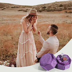 Velvet Cover Plastic Couple Ring Box&nbsp;VBOX-WH20003-001K