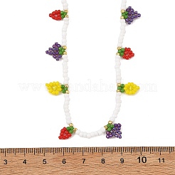 Summer Handmade Fruit Seed Bead Necklaces&nbsp;NJEW-MZ00157
