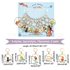 Alloy Enamel Pendant Locking Stitch Markers&nbsp;HJEW-PH01891