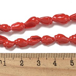 Spray Painted Natural Spiral Shell Beads Strands&nbsp;X1-BSHE-G039-08E