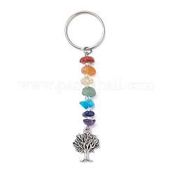 6Pcs Tibetan Style Alloy Tree of Life Keychains&nbsp;KEYC-JKC00553