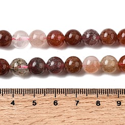 天然スーパーセブンクォーツビーズ連売り  ラウンド  8mm  穴：0.7mm  約46個/連  15.43''（39.2センチメートル）&nbsp;G-D359-B01-8mm