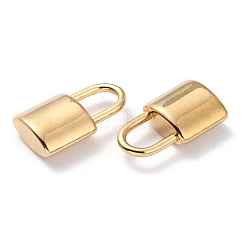 304ステンレスペンダント  南京錠  ゴールドカラー  16x10x5mm  穴：4x6mm&nbsp;STAS-J036-003A-G