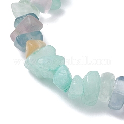 天然アマゾナイトチップビーズストレッチブレスレット（女性用）  内径：2-1/8インチ（5.5cm）&nbsp;BJEW-JB12589-02