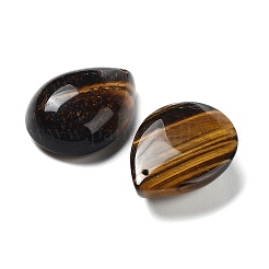 天然石タイガーアイペンダント  ティードロップチャーム  20~21x15~15.5x7.5~8mm  穴：0.7mm&nbsp;G-F757-C01