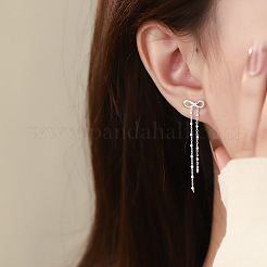 蝶結びのスターリングシルバータッセルスタッドピアス925個  銀  48.49x11.44mm&nbsp;FS-WGF533A-01