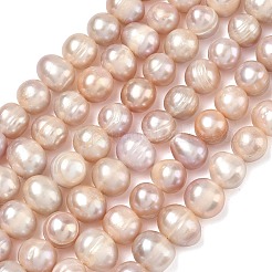 Natural Cultured Freshwater Pearl Beads Strands&nbsp;PEAR-L034-12C