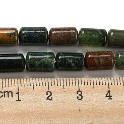 天然石インディアン瑪瑙ビーズ連売り  コラム  10x6mm  穴：0.8mm  約40個/連  15.67''（39.8センチメートル）&nbsp;G-M420-E03-03
