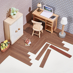 1袋入り木製フロアミニモデル  マイクロランドスケープドールハウスアクセサリー  小道具の装飾のふりをする  シエナ  100x15x1.5mm  40個/袋&nbsp;DIY-PH0032-36A