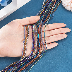 13 Strands 13 Colors Transparent Electroplate Glass Beads Strands&nbsp;EGLA-TADJ0001-14