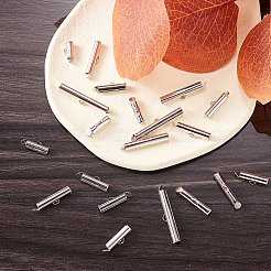 120Pcs 6 Styles Iron Slide On End Clasp Tubes&nbsp;IFIN-CJ0001-47