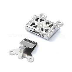 変色しない304ステンレススチールボックス留め金  ステンレス鋼色  10x15mm  穴：1mm&nbsp;STAS-Q318-04P