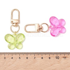 アクリルペンダントデコレーション  合金の留め金付き  蝶  ミックスカラー  56.5mm&nbsp;HJEW-JM04797