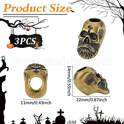 3Pcs Brass Beads&nbsp;KK-FG0001-18