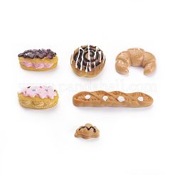 パンモチーフ樹脂カボション  模造食品  ミックスカラー  5.5x5cm  30個/箱&nbsp;CRES-X0010-09