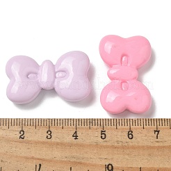 不透明樹脂ペンダント  蝶結び  ミックスカラー  20x32x8mm&nbsp;CRES-R457-07A